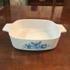 Corning Ware Blue Velvet Rose Casserole A-1-B USA Vintage Dish Corningware